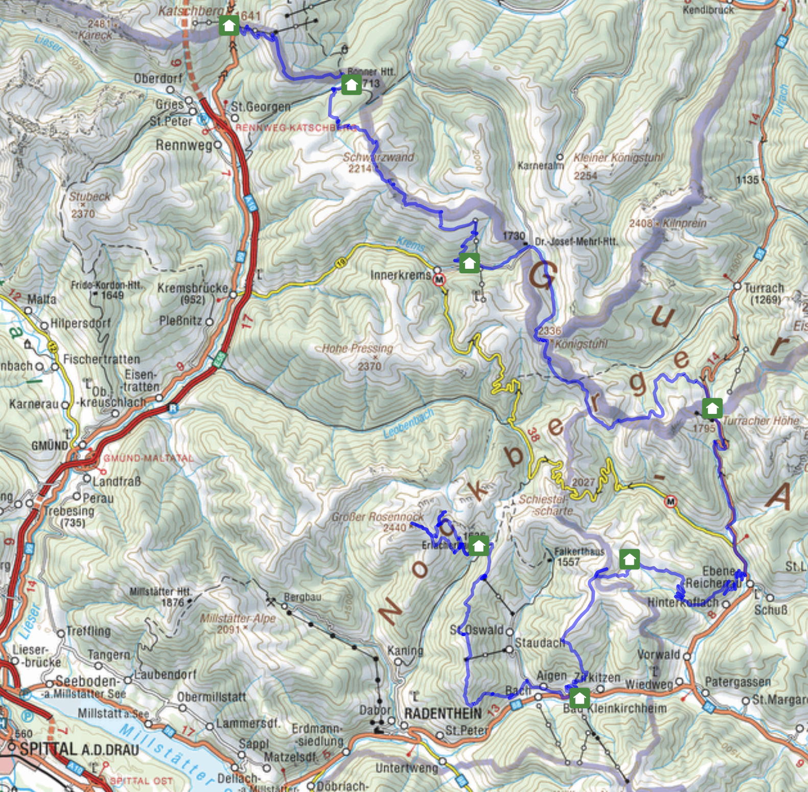 2023 Nockberge Trail Landkarte