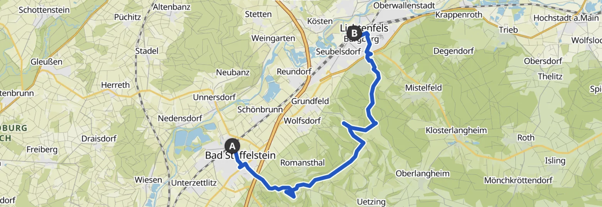Neu 2025 Staffelstein Staffelberg Vierzehnheiligen Lichtenfels Karte 1