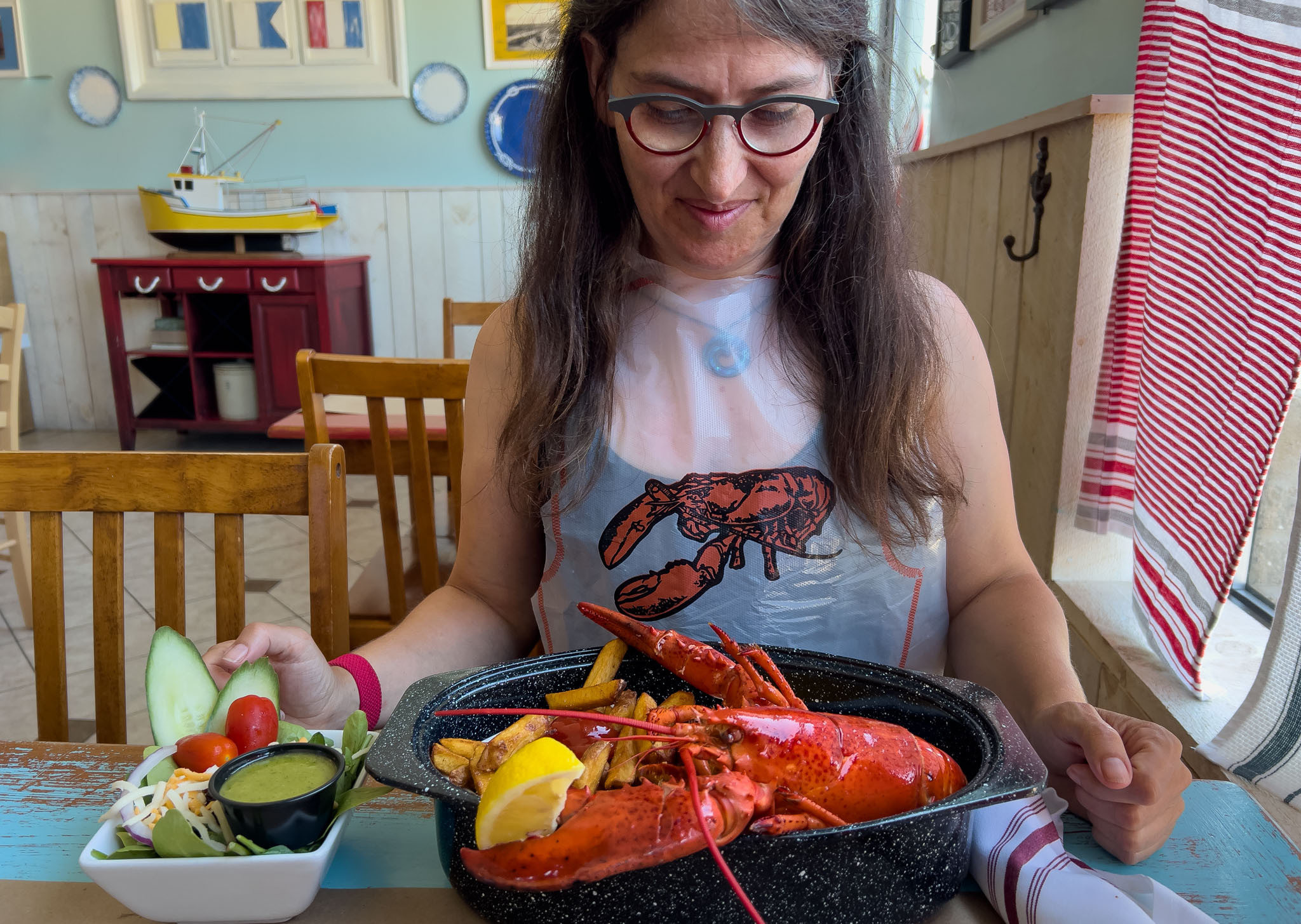 Mia mit Lobster