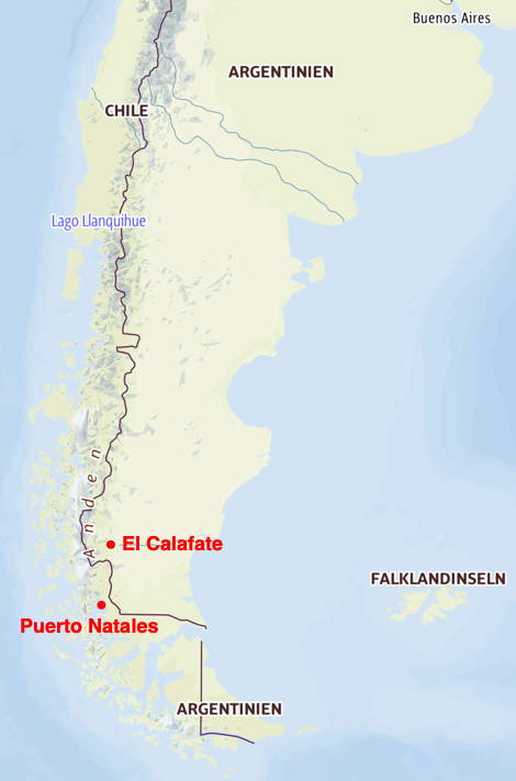 Landkarte 6 Argentinien Chile