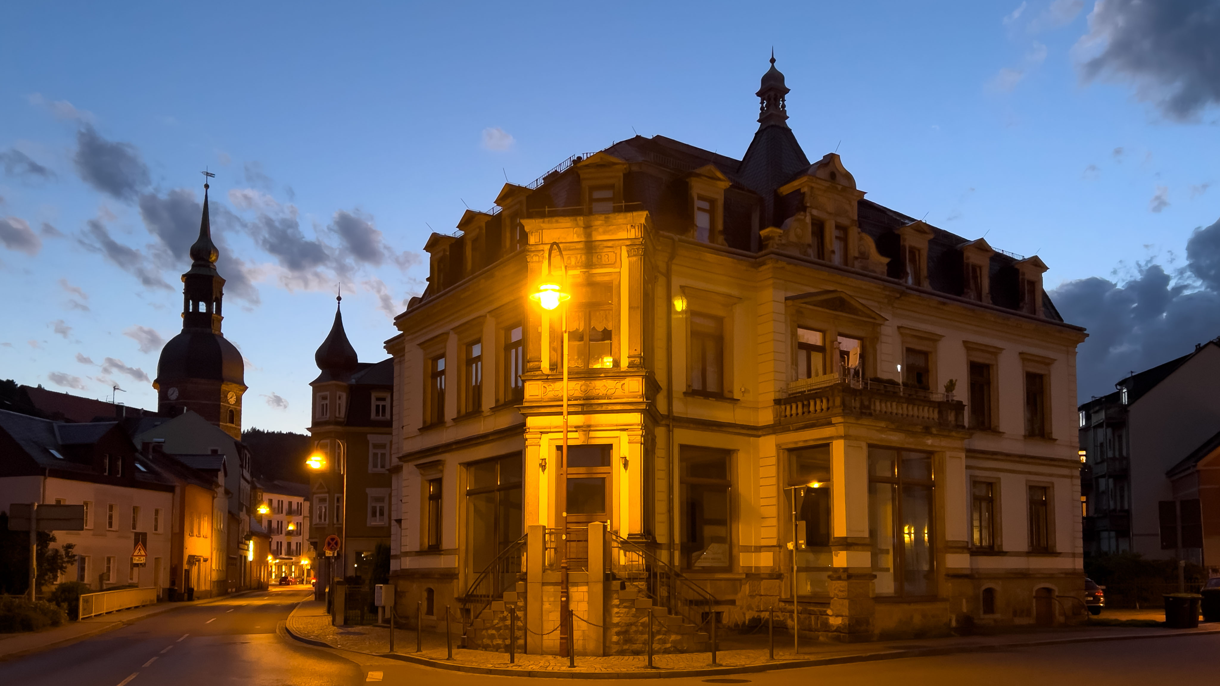 Bad Schandau bei Nacht