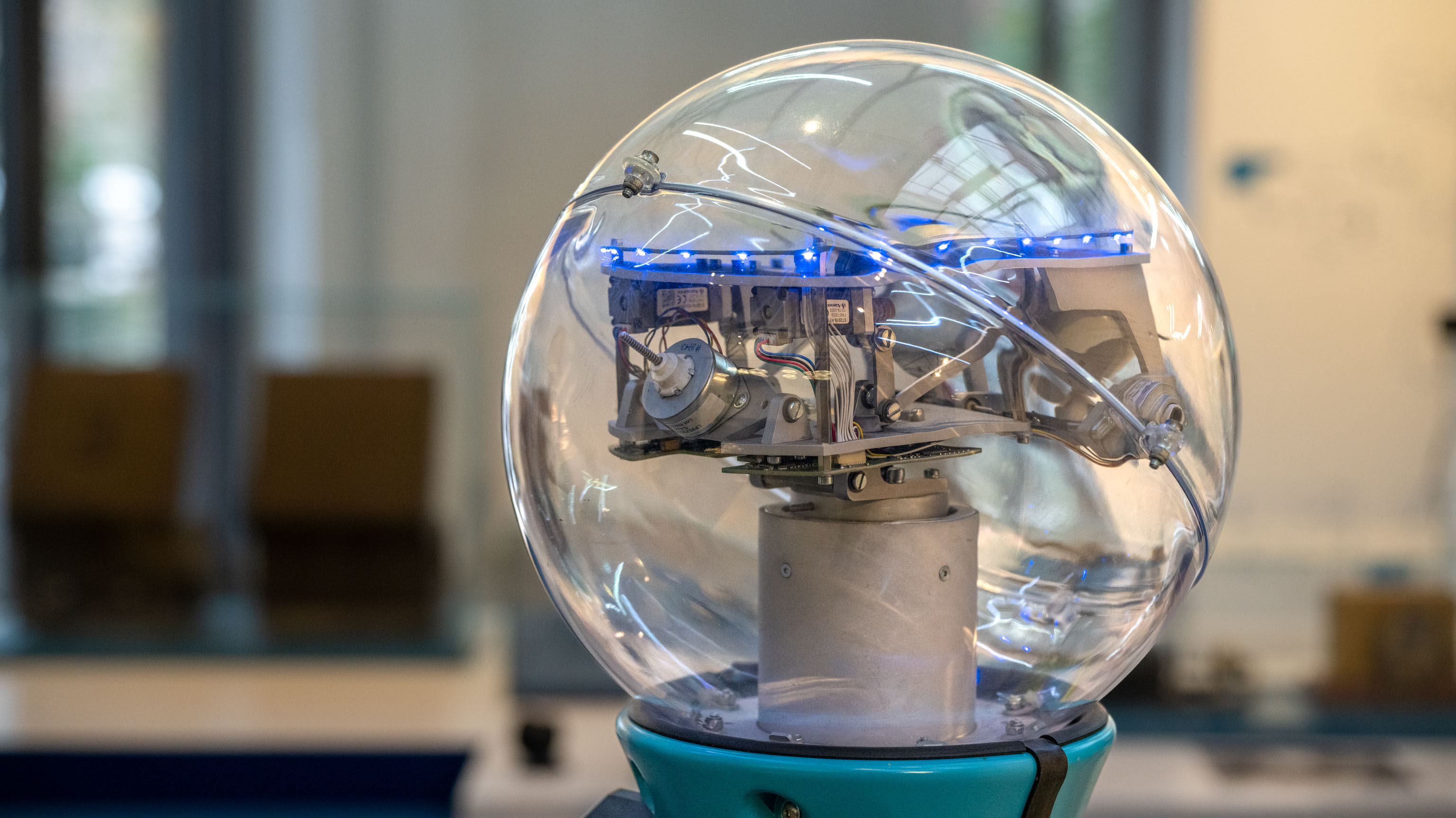 Kopf des Museumsführer-Roboters Tim