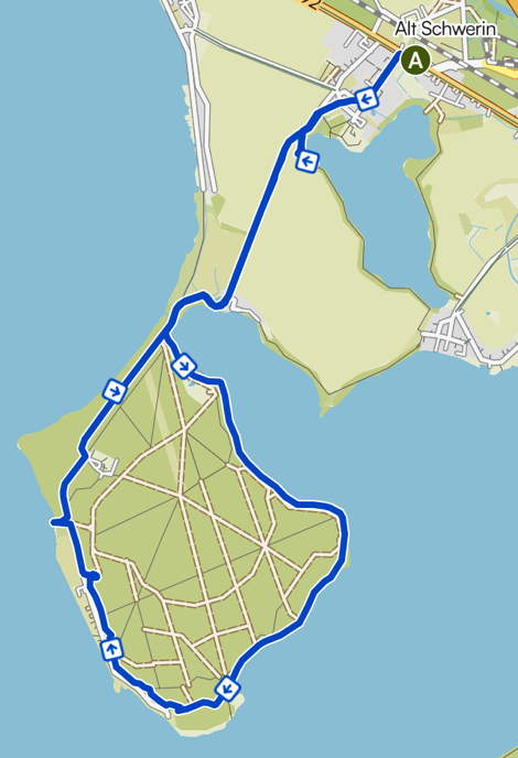 Landkarte Alt Schwerin